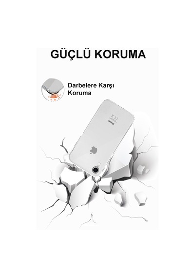 Apple Uyumlu iPhone XR ile Kapak Kamera Korumalı Şeffaf Tıpalı Silikon Kılıf
