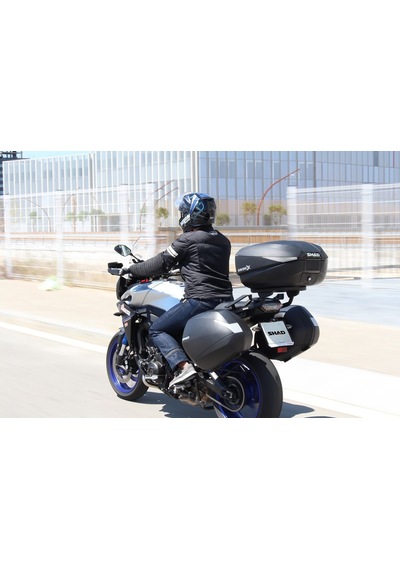 Sh58x White Motosiklet Arka Çanta 3 Kademeli Kapasiteli Beyaz Top Case Motor Çanta Çok Renkli