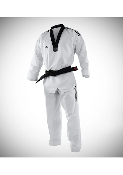Adidas Adı-start 3 Şeritli Taekwondo Elbisesi Beyaz
