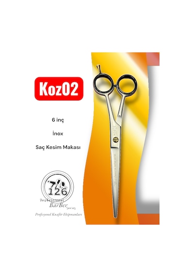 Koz02 Profesyonel Saç Sakal Kesim Makası - 6 İnç