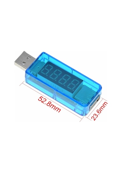 Led Göstergeli USB Tester - USB Voltmetre, Ampermetre