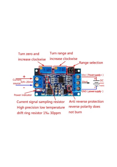Alkatronik-4-20Ma To 0 -3.3V - 0-5V 0 -10V Modül - Akım Voltaj Çevirici