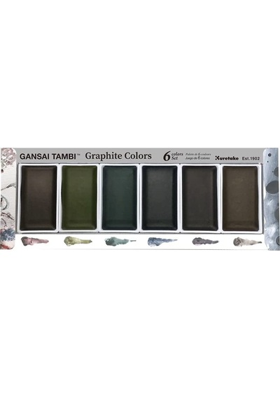 Zig Gansai Tambi Graphite Colors Sulu Boya Seti 6 Renk