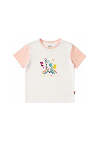 Harıbo Haribo Lisanslı Unicorn Baskılı Ayıcık Desenli Pijama Takımı Pudra