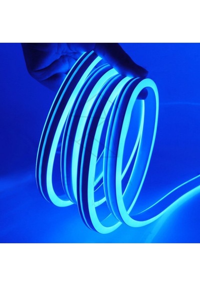 Kcl060 25 Metre Cob Şerit Neon 800 Lümen Led 220v Günışığı Ip65 Dış Mekan Uyumlu Mavi
