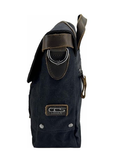 Ççs 31487 Mumlanmış Kanvas Retro Omuz Çantası Siyah