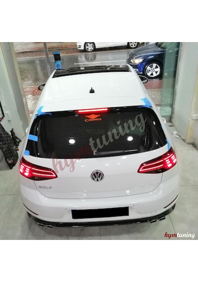 Volkswagen Golf 7 4 Parça Spoiler. R Spoiler. Abs Plastik Boyasız