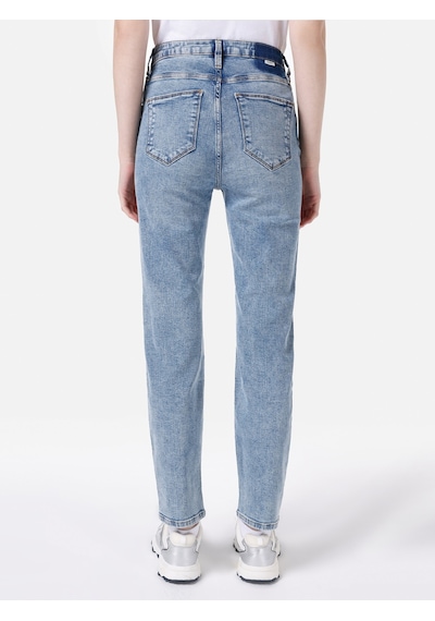Colins 703 Cl1064309 Carla Dar Kesim Normal Bel Düz Paça Kadın Pantolon Mavi