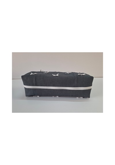Dreamy Gray Denim Fiyonklu Tüm Saç Şekillendiricilerine Uygun Organizer Çanta Tb043