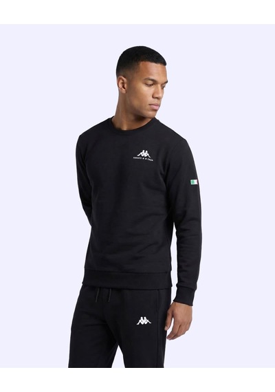 Kappa Talie Crewneck Erkek Siyah Regular Sweatshirt