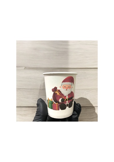2025 Merry Christmas-yılbaşı Konseptli Tek Kullanımlık 7 Oz 50 Adet Karton Bardak 1