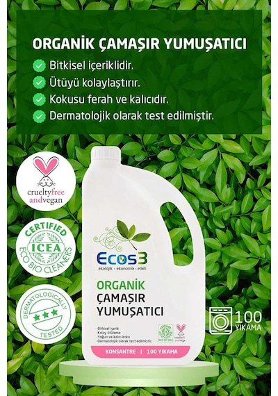 Ecos3 Organik Çamaşır Yıkama Seti (2 X 2,5 Lt)