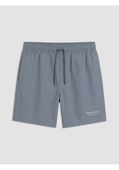 Lcw Swımwear Gri Kısa Boy Baskılı Erkek Deniz Şortu