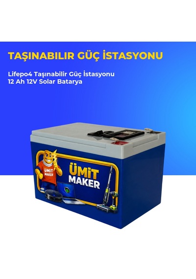 Lifepo4 Taşınabilir Güç İstasyonu 12 Ah 12v Solar Batarya