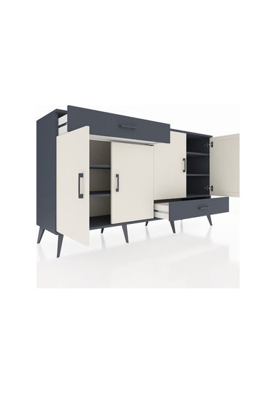Hyperion Konsol 5 Raflı 2 Çekmeceli 4 Kapaklı 176x44x99 Antrasit- Antrasit-aytaşı/antrasit Hyperion Konsol 5 Raflı 2 Çekmeceli 4 Kapaklı 176x44x99 Antrasit- Antrasit-aytaşı/antrasit