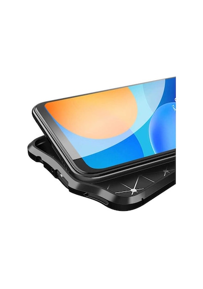 Huawei P Smart 2021 Kılıf Şık Tasarım Silikon Kılıf Siyah