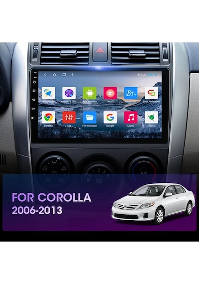 Toyota Corolla 2006-2013 Android Multimedya Carplay 4gb/64gb 9 Inc Hd Ips Ekran Park Kamera  9"