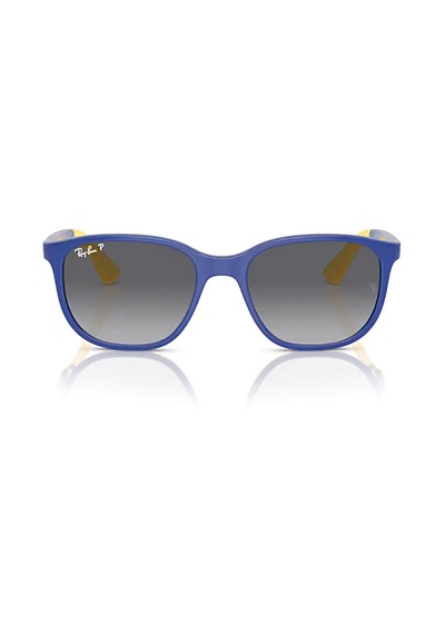 Ray-Ban Junior Rj 9078s 7132t3 48 Polarize Çocuk Kare Mavi Sarı Kemik Güneş Gözlüğü
