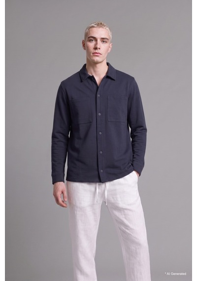 Defacto Regular Fit Çift Cepli Gömlek Ceket H6548ax26aunv146 Lacivert-nv146