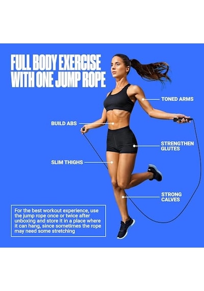 Sporsize Uzunluğu Ayarlanabilir Atlama İpi 280 Cm Fitness Ve Kardiyo İpi, Hız Atlama, Hııt Ve Ev Antrenmanları İçin