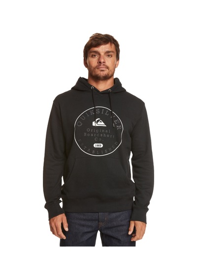 Quiksilver Circle Trim Hood Erkek Sweatshirt Siyah Çok Renkli