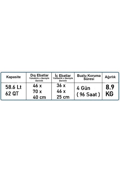 Coleman Xtreme Wheeled 62 Qt Tekerlekli Soğutucu Buzluk 58.6 Lt 001