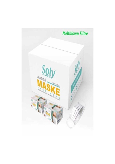 Soly Care 3 Katlı Telli Ultrasonic Cerrahi Maske 2000 Adet