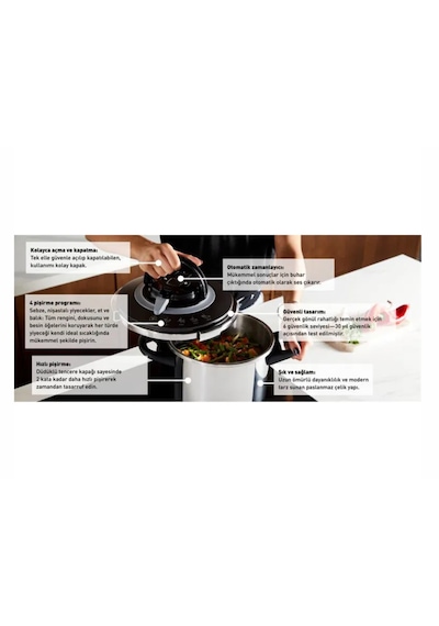 Tefal Clipso Chef Düdüklü Tencere 6 L + 4.5 L Set Gümüş - Gri