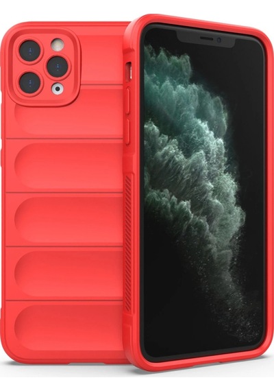 Apple İphone 11 Pro Max Kılıf Optimum Silikon - Kırmızı 0.2M-Çok Renkli