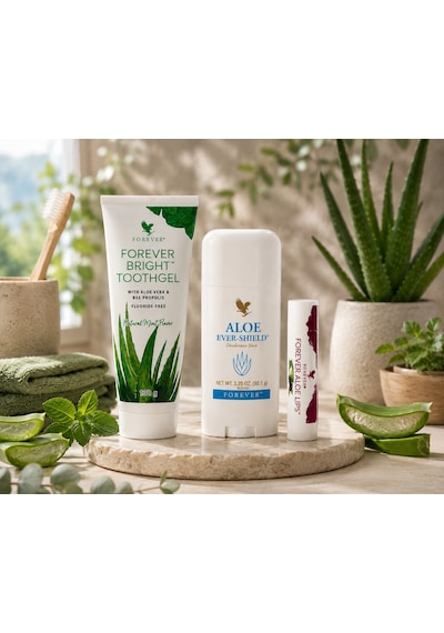 Forever Bright Aloe Vera Özlü Diş Macunu 130 G + Deo Stick + Lip Balm