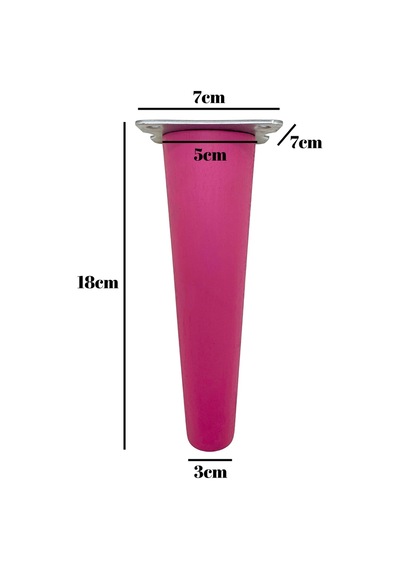 Düz Torna Ahşap Ayak Mobilya Masa Ve Dolap Ayağı Pembe 18cm Kayın / Gürgen 4 Adet
