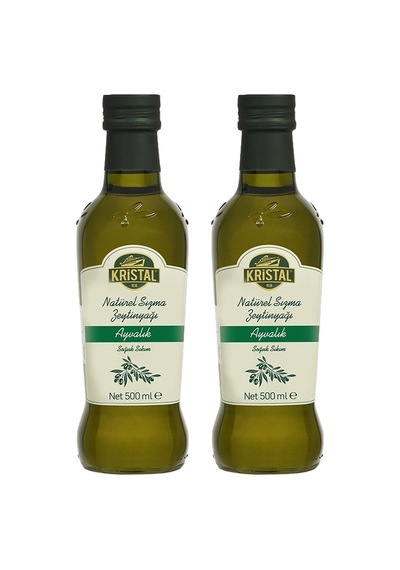 Kristal Ayvalık Natürel Sızma Zeytinyağı 500 Ml Cam Şişe 2 Li