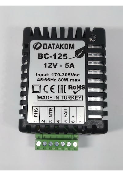 Datakom Bc-125 Akıllı Akü Şarj Cihazı 12 Volt 5 Amper