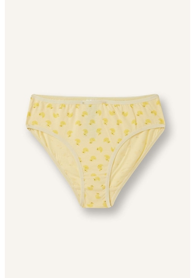 Defacto Desenli Penye 3lü Slip Külot Kız Çocuk H6338a826smyl83 Sarı-yl83