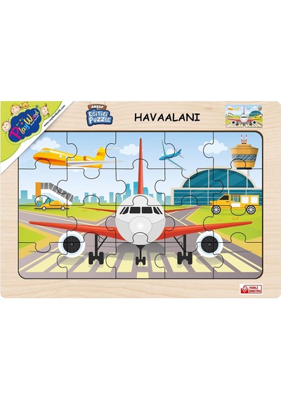 Ahşap Eğitici Puzzle Havaalanı