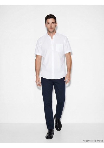 Lcwaıkıkı Classic Beyaz Regular Fit Armürlü Erkek Gömlek