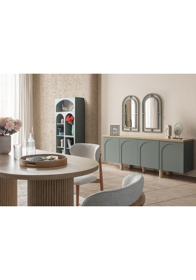 Echo İskandinav Oval Natural Ahşap Bohem Masa 90x160 Natural Ayak - Natural Üst