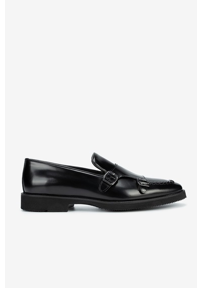 Lofer Erkek Açma Deri Eva Tabanlı Tokalı Klasik Loafer Siyah Lfr-p2750 Acma