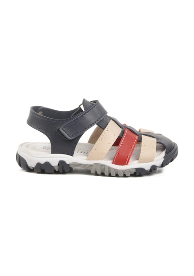 Lacivert Kırmızı Cırtlı Erkek Çocuk Spor Sandalet 173101 P Lacivert Kırmızı