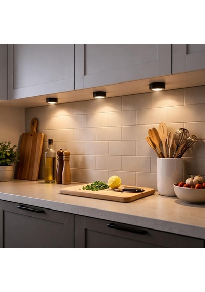 3w Led Sıva Üstü Mini Spot 220v Günışığı 6 Cm Mobil Raf & Dolap Aydınlatma Diğer