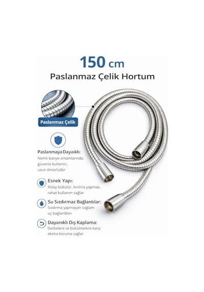 Paslanmaz Çelik Duş Hortumu Ve El Duşu Seti, 150 Cm Esnek Hortum, Yüksek Basınçlı Duş Başlığı, Kireç Önleyici Nozullar, Evrensel Bağlantı, Banyo İçin,el Duşu Ve Paslanmaz Çelik Duş Hortumu Seti 150 Cm Beyaz Paslanmaz Çelik Duş Hortumu Ve El Duşu Seti, 150 Cm Esnek Hortum, Yüksek Basınçlı Duş Başlığı, Kireç Önleyici Nozullar, Evrensel Bağlantı, Banyo İçin,el Duşu Ve Paslanmaz Çelik Duş Hortumu Seti 150 Cm Beyaz