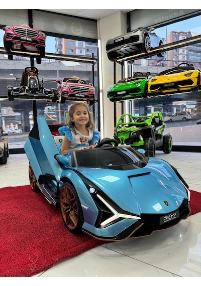 Poyraz Akülü Orijinal Lisanslı Lamborgini Sian 24 Volt Akülü Araba Drift+tabletli Mavi
