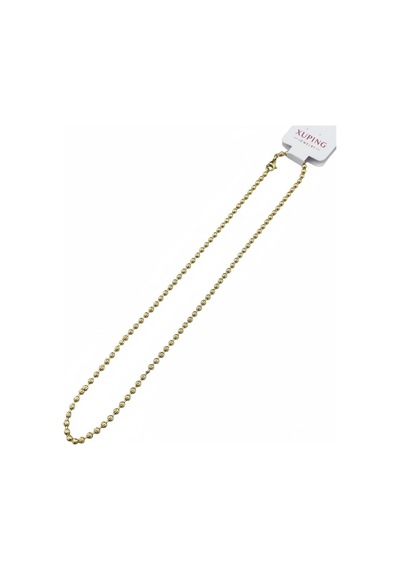 Dorika Top Zincir Kolye 45 Cm - Gold Renk - Paslanmaz Çelik Çok Renkli