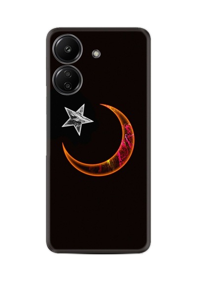 Tecno Spark Go 2024 Kılıf Desenli Silikon Platinium Series Ay Yıldız 1884