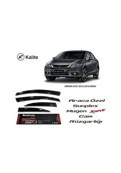 Honda Civic Fb7 Cam Rüzgarlığı Mugen Tip Sunplex 2012 - 2016