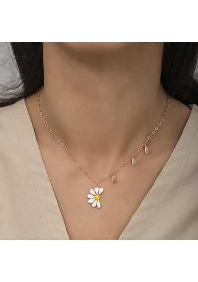 Stillove Gümüş Rose Papatya Seviyor Sevmiyor Kadın Kolye