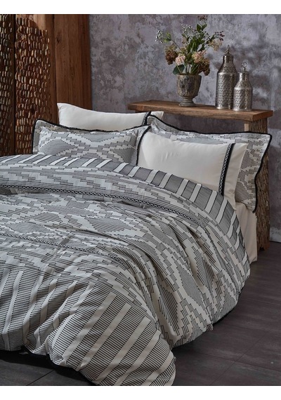 Ecocotton Colossae Çift Kişilik Nevresim Takımı Siyah 200x220 Cm Siyah