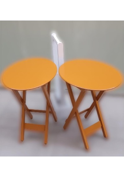 Çanta Zigon Sehpa Oval Model İkili Takım Ahşap Mdf Hardal Renk Uyumu El Yapımı