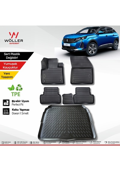 Peugeot 3008 Paspas Bagaj Havuzu 2016 2024 Arası Uyumlu 3d Ultraflex Set