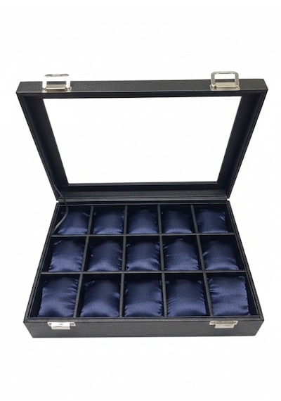15 Li Camlı Saat Organizer
